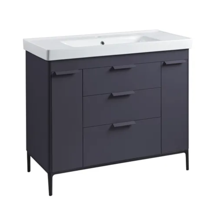 Roper Rhodes Fairmont 1000mm Freestanding Vanity Unit & Basin – Matt Carbon