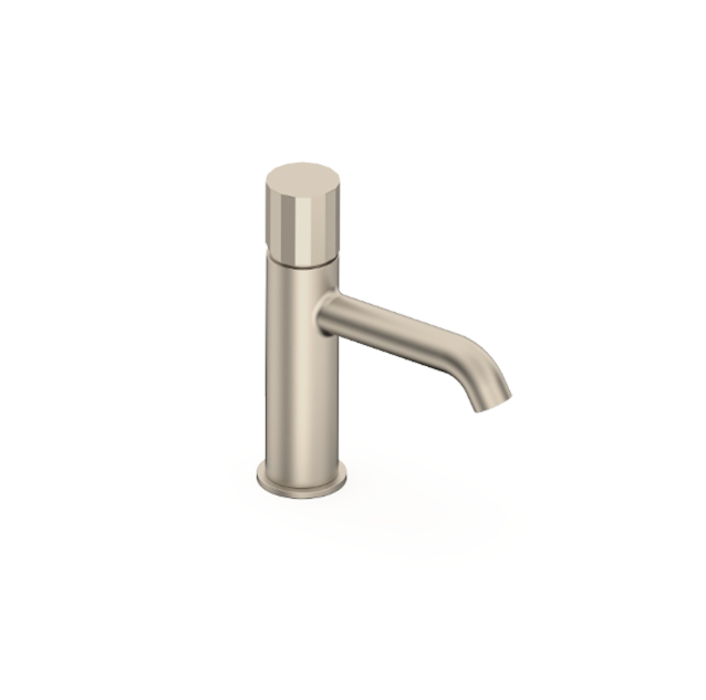 Tissino Esclusiva Arturo Basin Mono Tap with Wide Fluted Handle – Brushed Nickel
