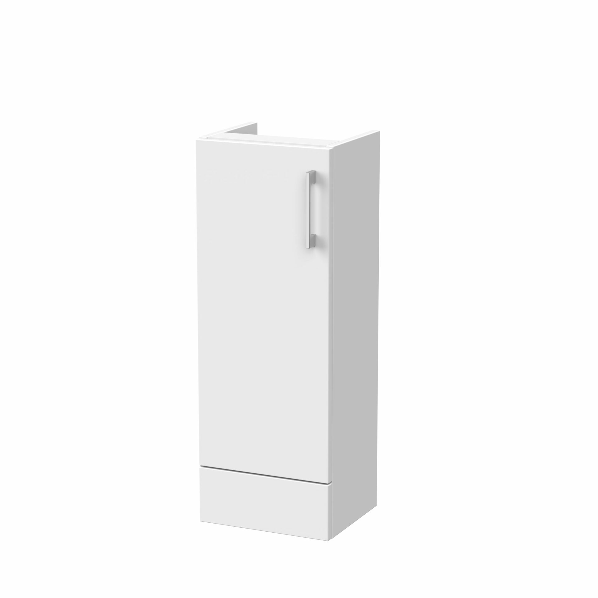 Nuie Lux Krest 300mm 1 Door Slim Floorstanding Unit – Matt White