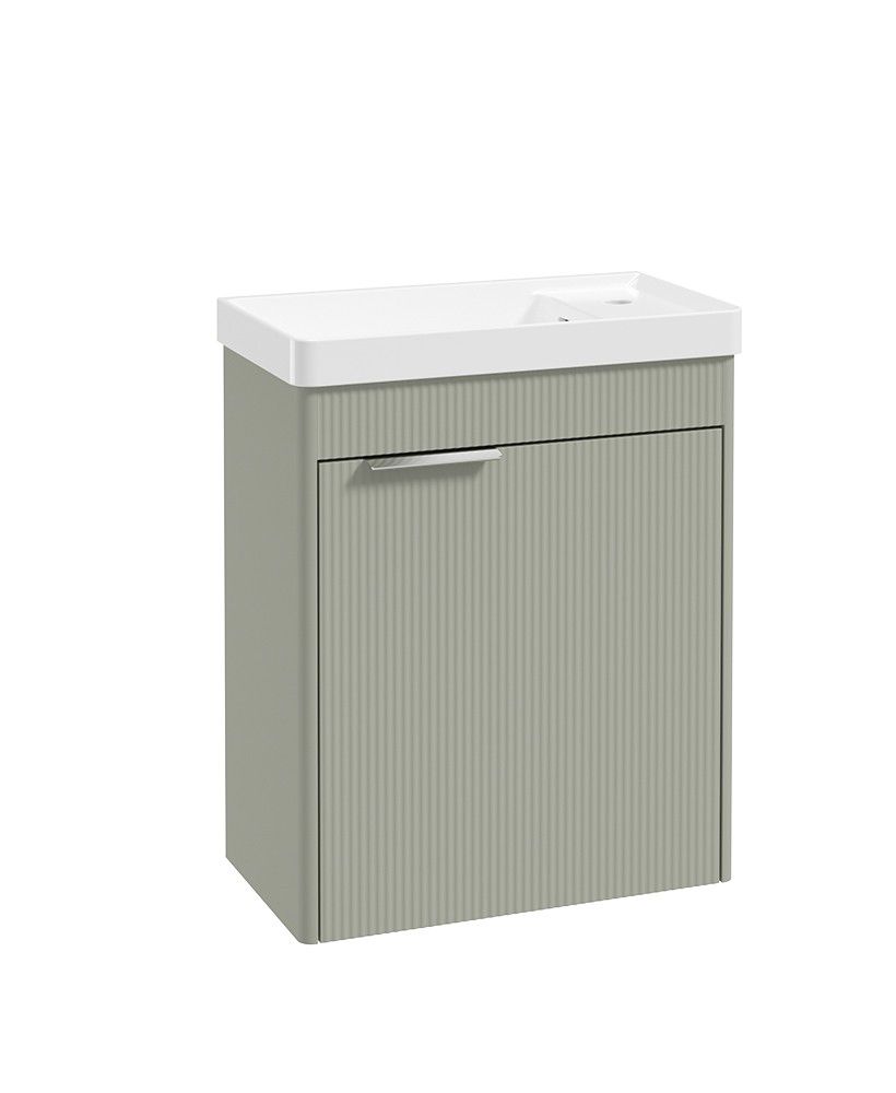 Sonas Reed Cloakroom 550mm 1 Door Wall Hung Unit & Basin – Lakeside Sage