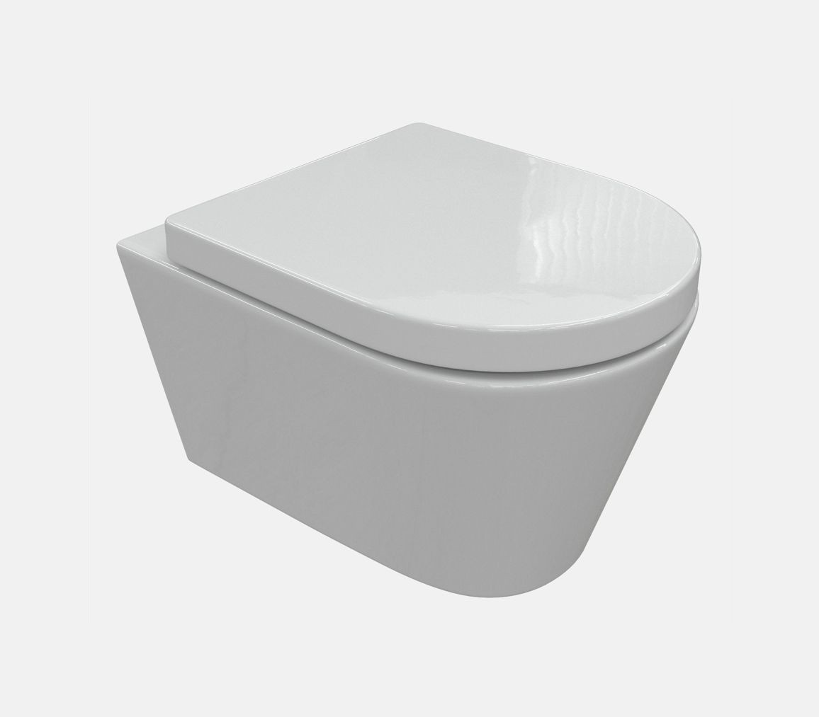 MyBathrooms Opus Swirlux Short Projection Wall Hung WC & Soft Close Seat