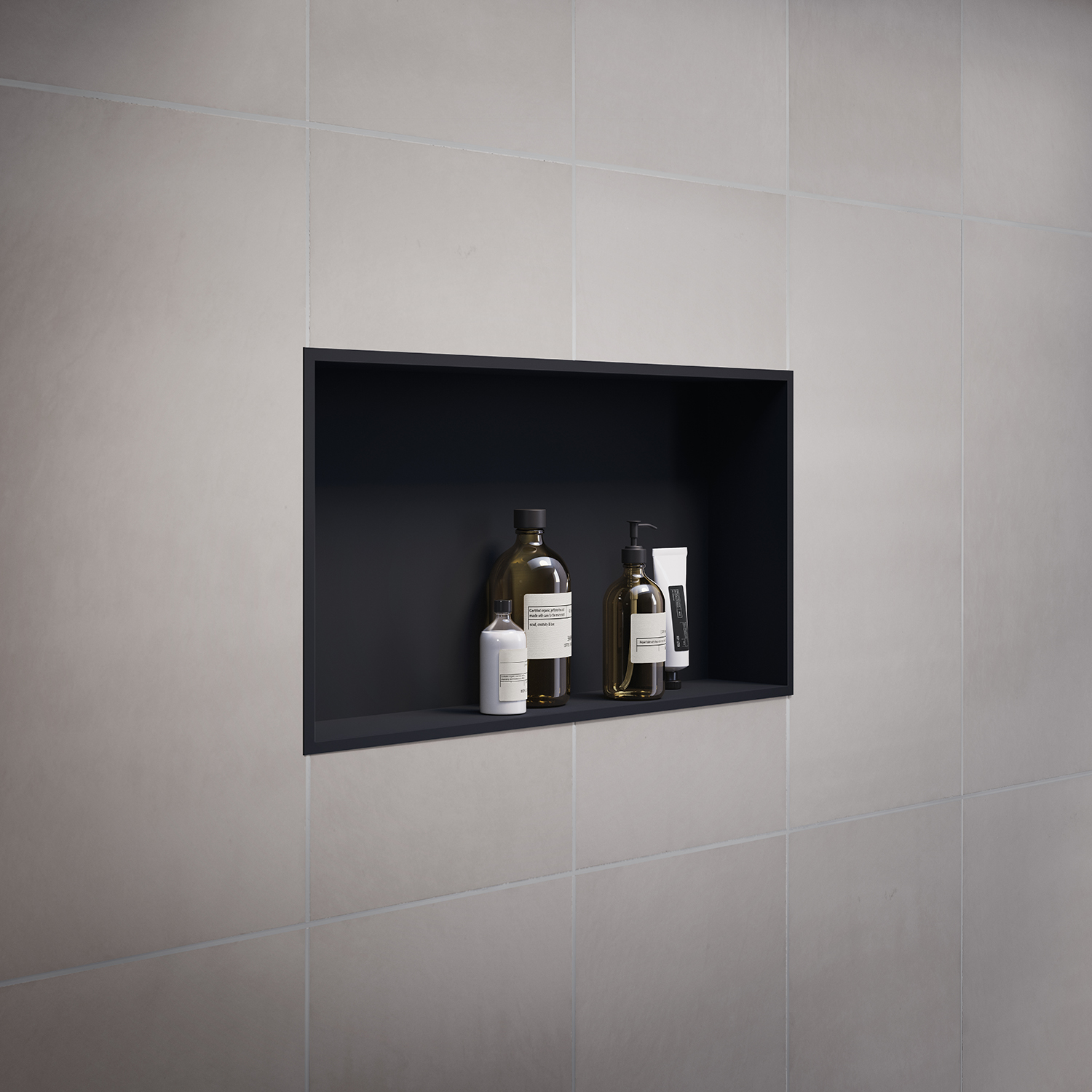 Smedbo Sideline Shower and Bathroom Wall Niche 600x300mm – Matt Black