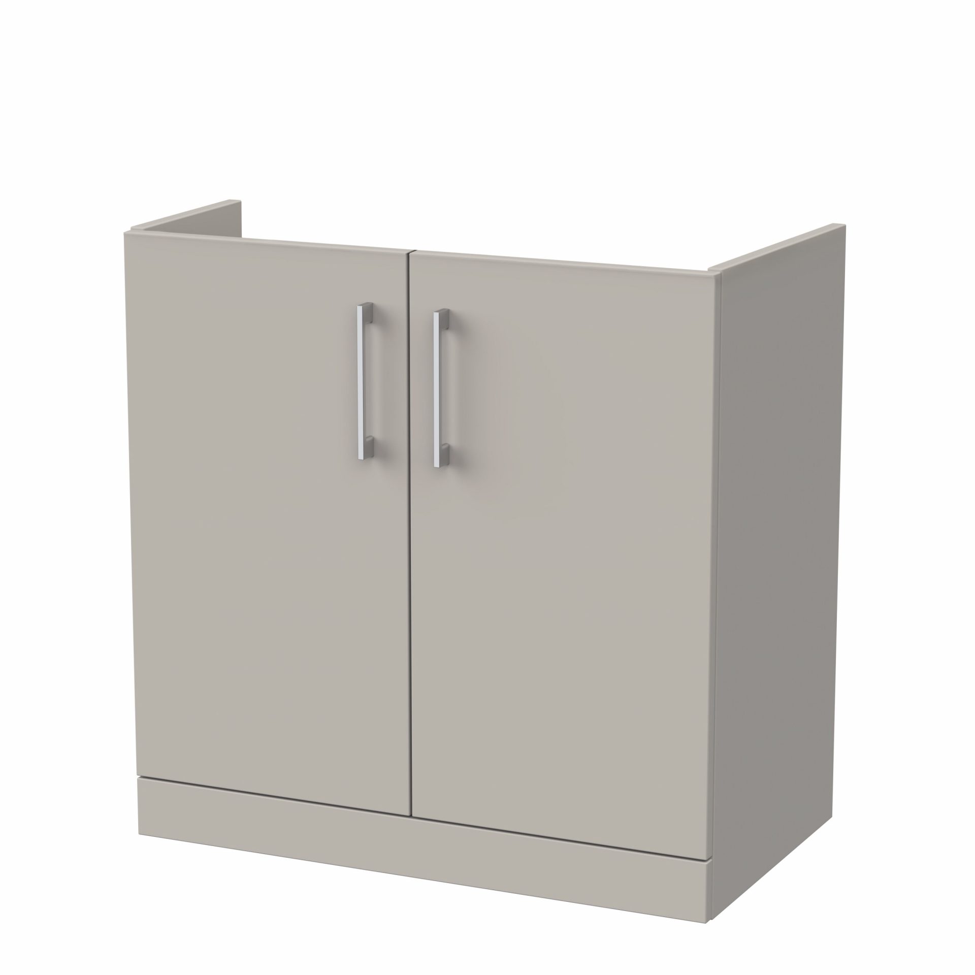 Nuie Lux Kivo 800mm 2 Door Floorstanding Vanity Unit – Pebble Grey