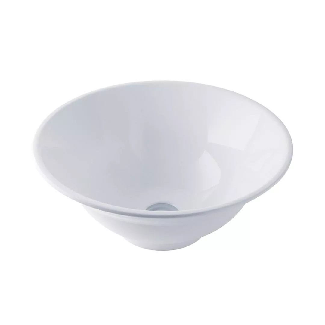 Eastbrook Barbro 460x460mm Cast Marble Sit On Basin – White