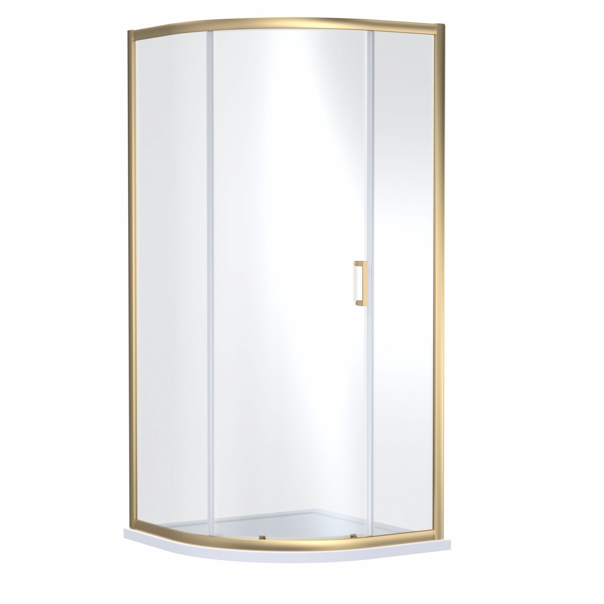 Nuie Rene 900mm Single Entry Quadrant Shower Enclosure – Brushed Brass
