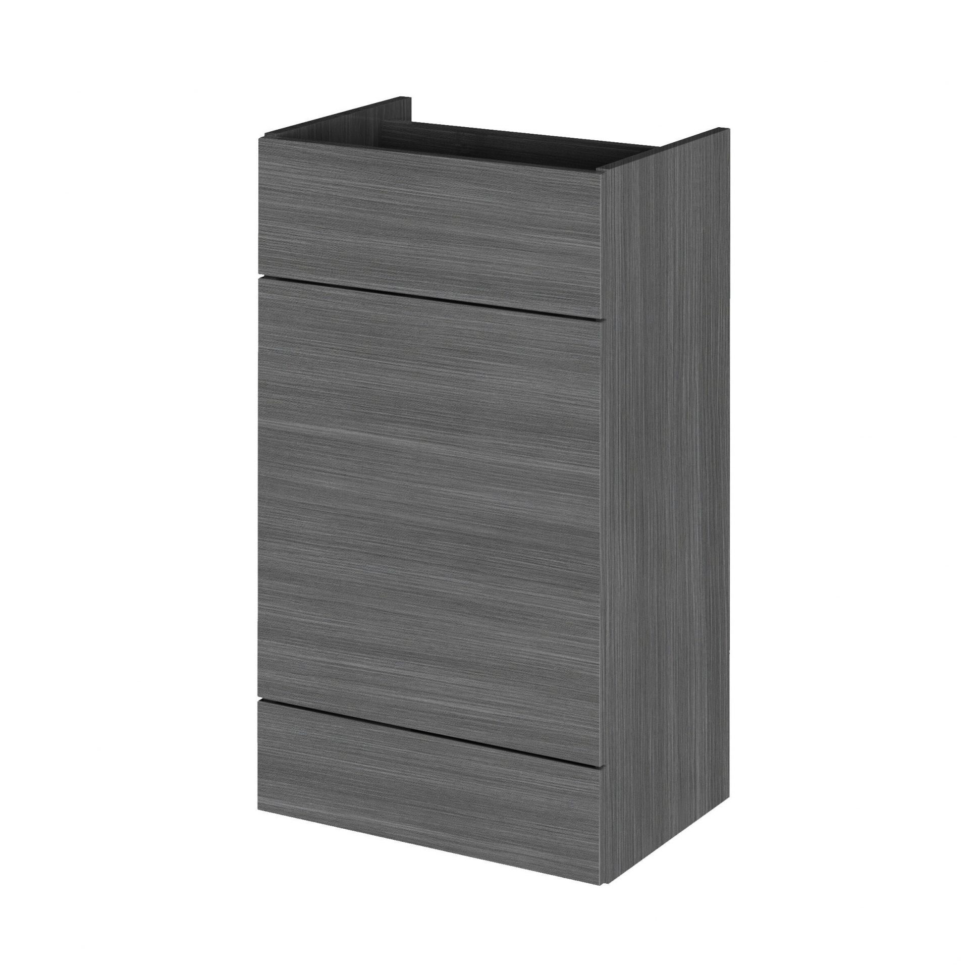 Hudson Reed Fusion Full Depth 500mm Floor Standing WC Unit – Anthracite Woodgrain