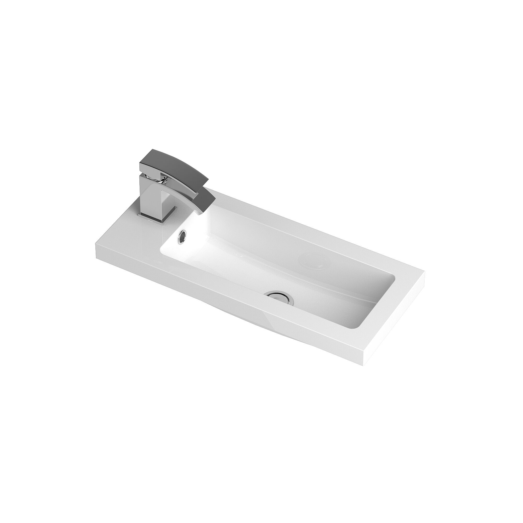 Nuie Lux 1TH 600mm Compact Polymarble Basin