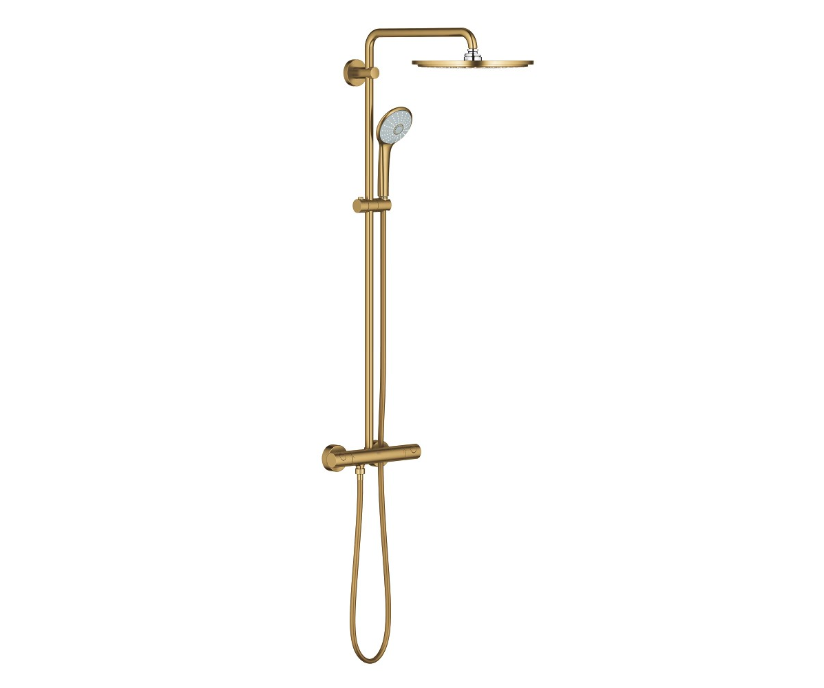 Grohe Euphoria System 310 Thermastatic Shower System – Gold Brushed Cool Sunrise