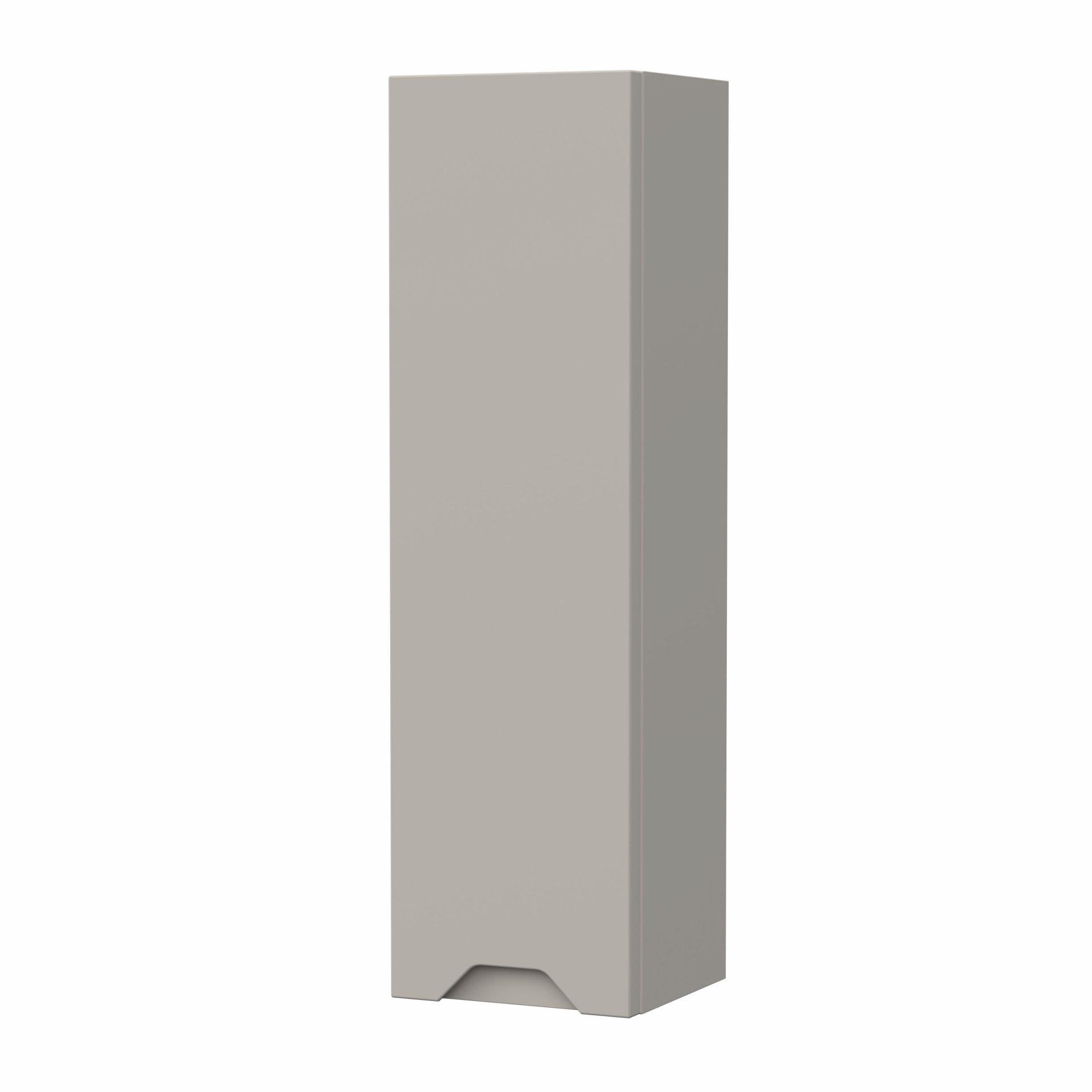 Nuie Lux Loave 200mm 1 Door Wall Hung Cabinet – Pebble Grey
