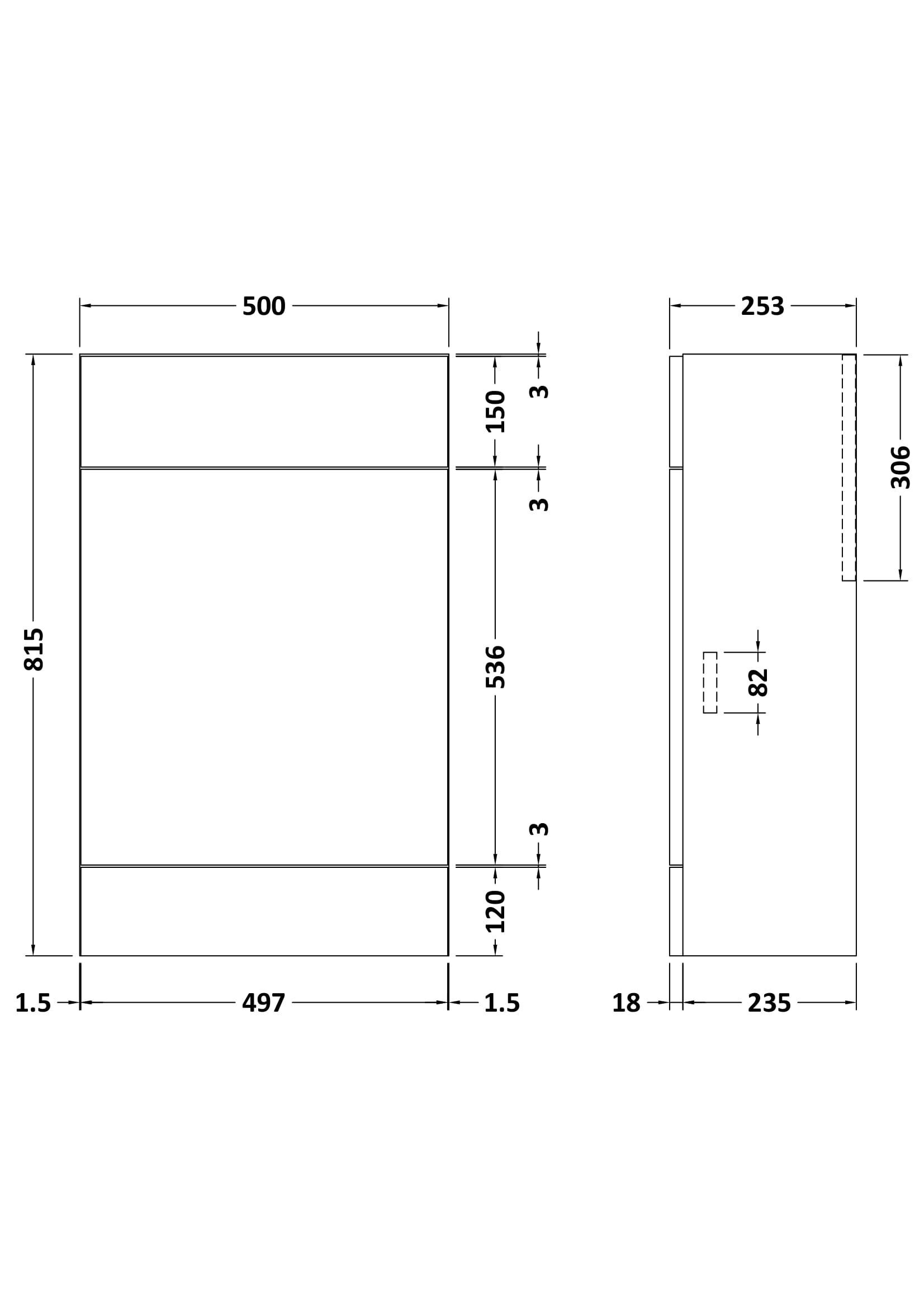 Nuie Lux Krest 500mm Slim Floorstanding WC Unit – Matt White