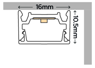 Sycamore 24V Modex Exa Cut-Anywhere LED Strip in Surface Profile
