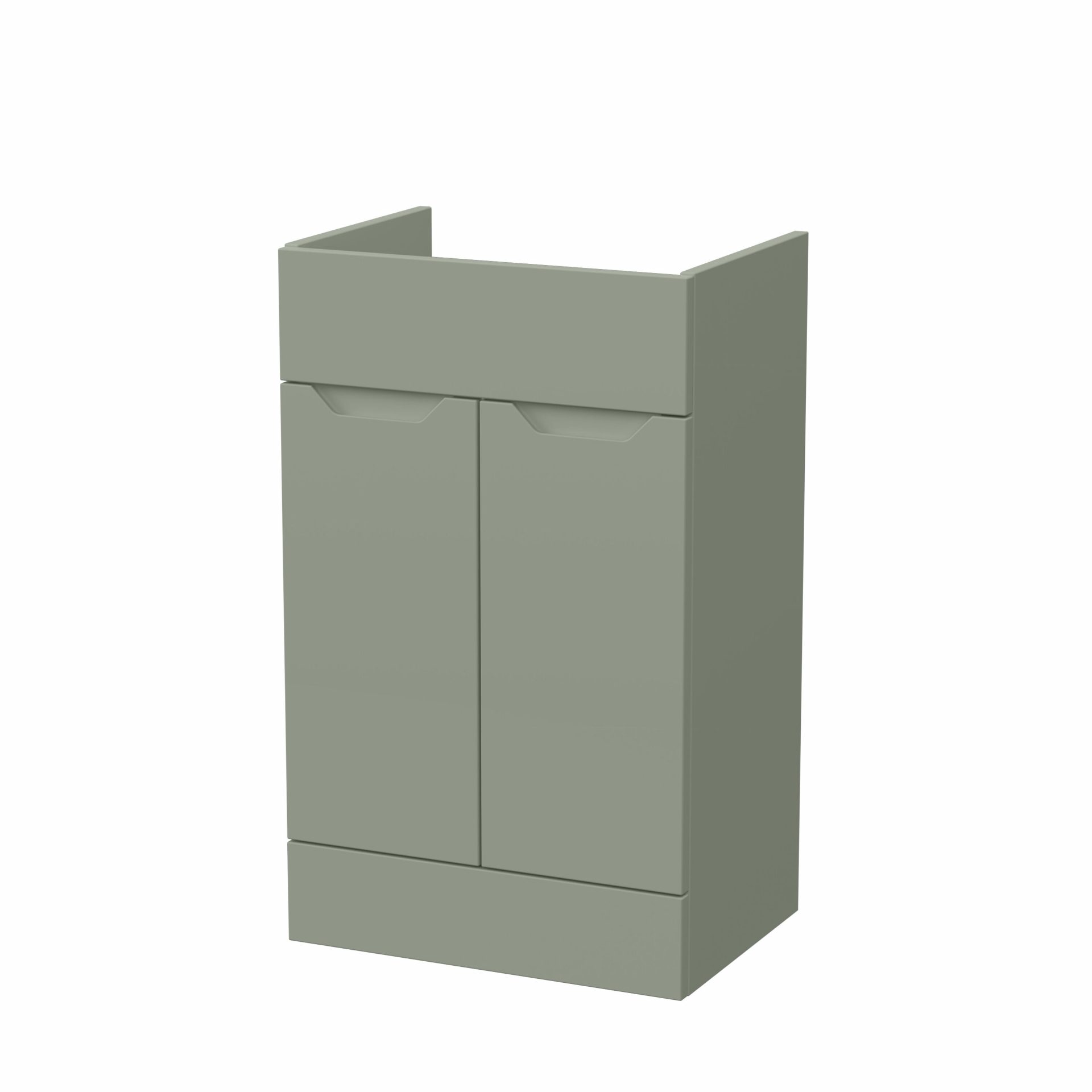 Nuie Lux Loave 500mm 2 Door Standard Floorstanding Unit – Fern Green