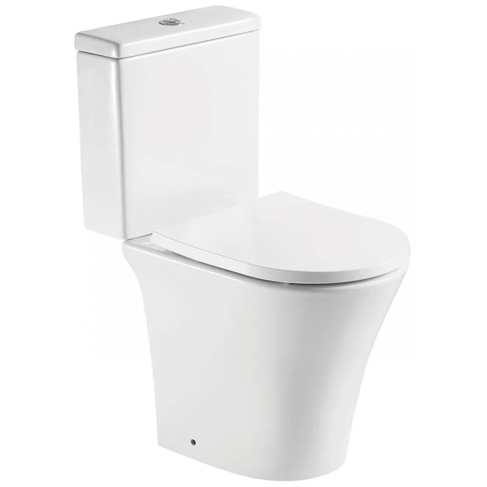 Qualitex Rimini Rimless Short Projection WC & Soft Close Seat
