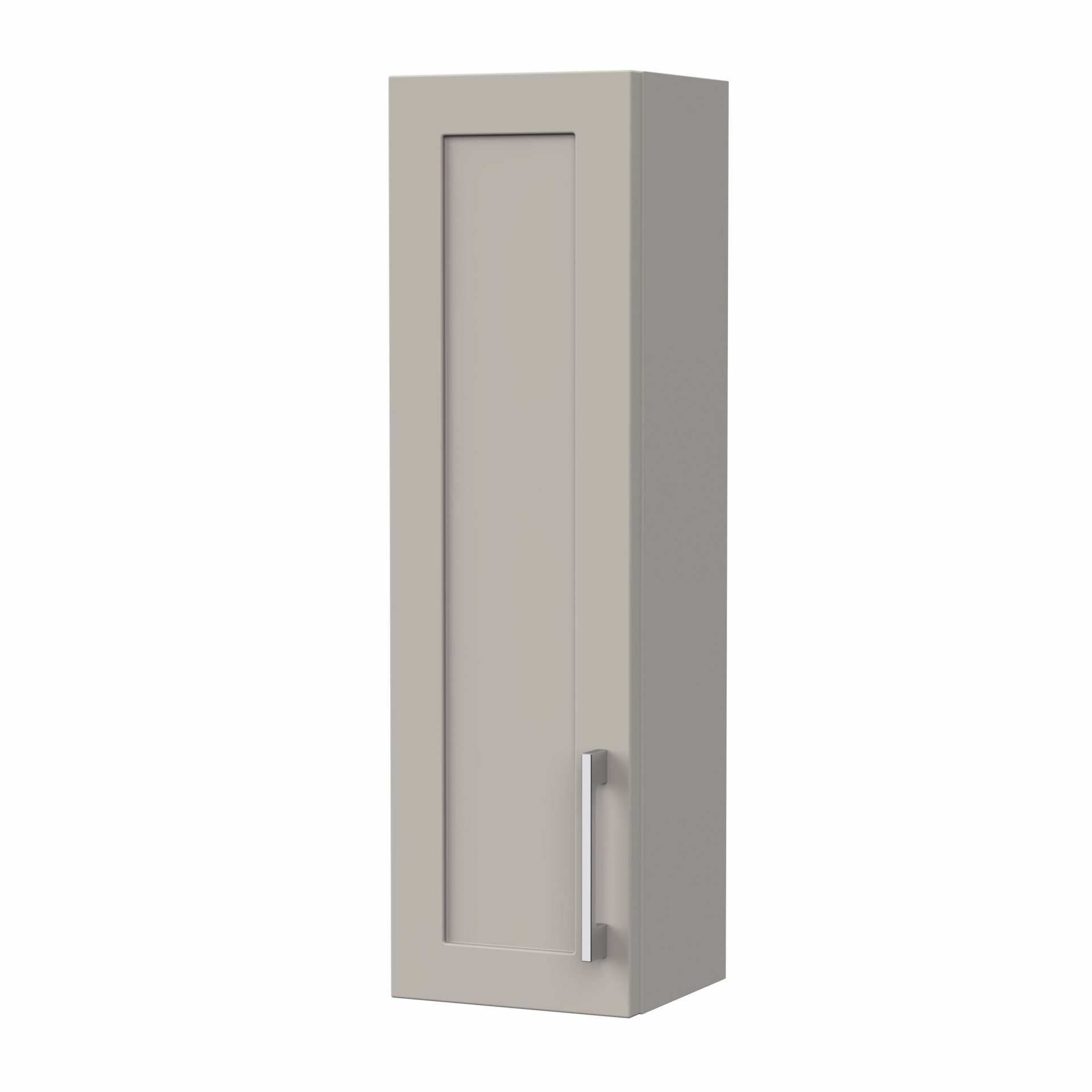 Nuie Lux Fable 200mm 1 Door Wall Hung Cabinet – Pebble Grey