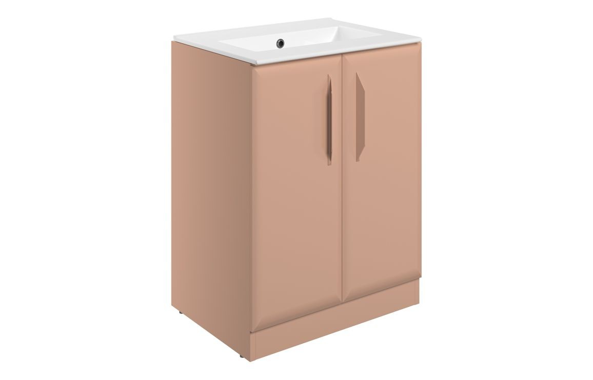 MyBathrooms Murillo 615mm 2 Door Floorstanding Unit & 0TH Basin – Matt Apricot