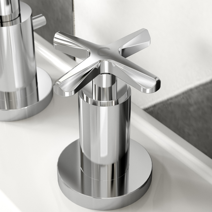 Nuie Aztec 3 Tap Hole Basin Mixer – Chrome