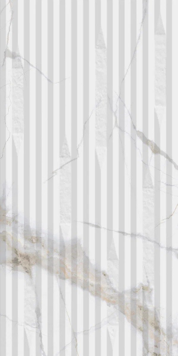 Pamena Matt White Decor Tile 40X80