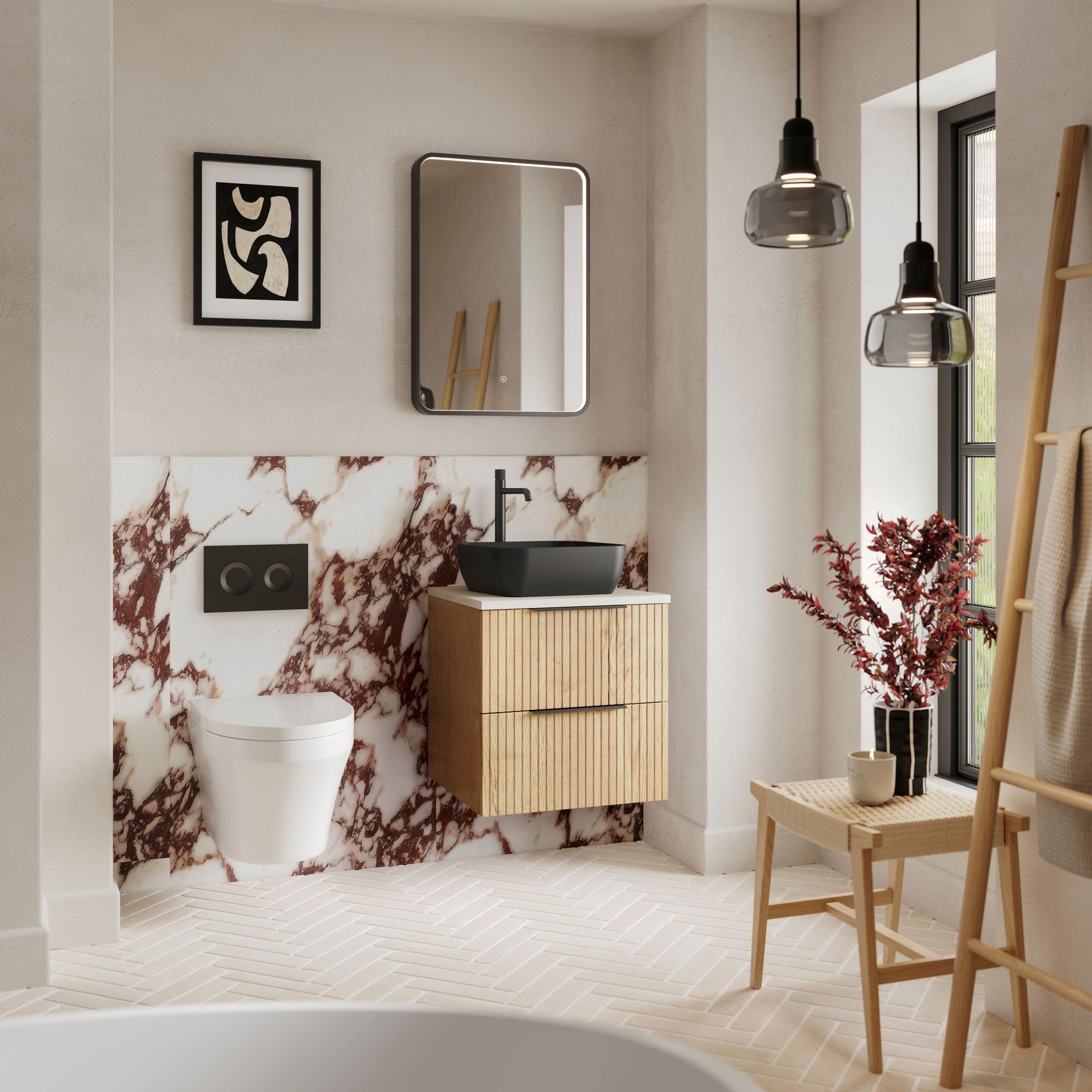 Nuie Lux Heacham Wall Hung Pan & Soft Close Seat
