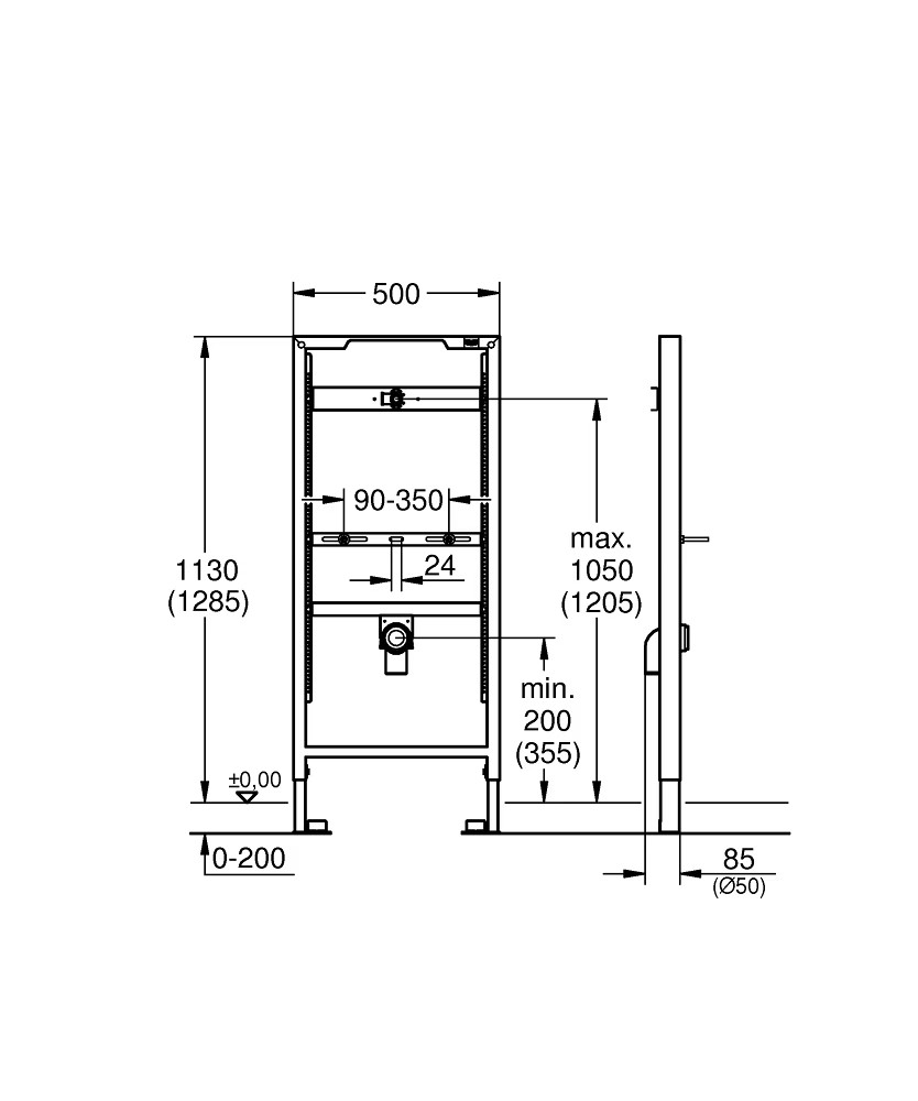 Grohe Rapid SL Element for Urinal Without Fitting