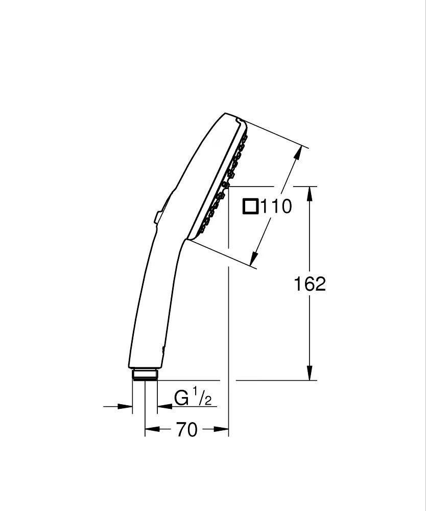 Grohe Tempesta Cube 110 2 Spray Cube Hand Shower – Chrome