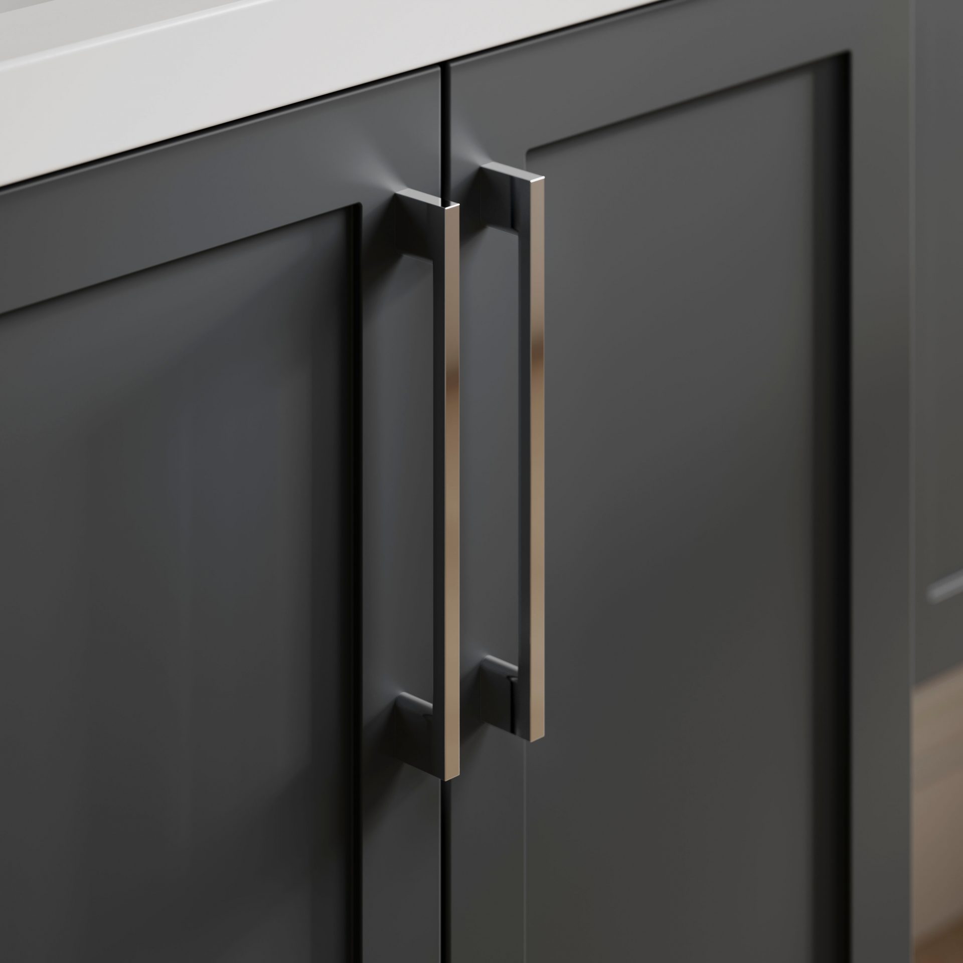 Nuie Lux Larck 800mm 2 Door Floorstanding Vanity Unit – Soft Black