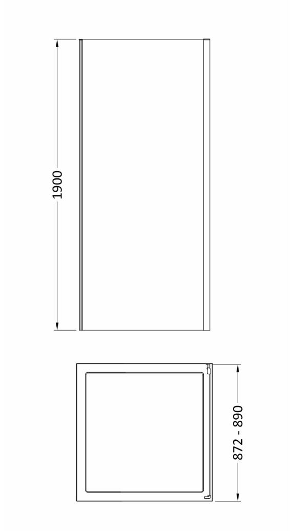 1000 x 900mm Brushed Brass Single Sliding Shower Enclosure With White Tray