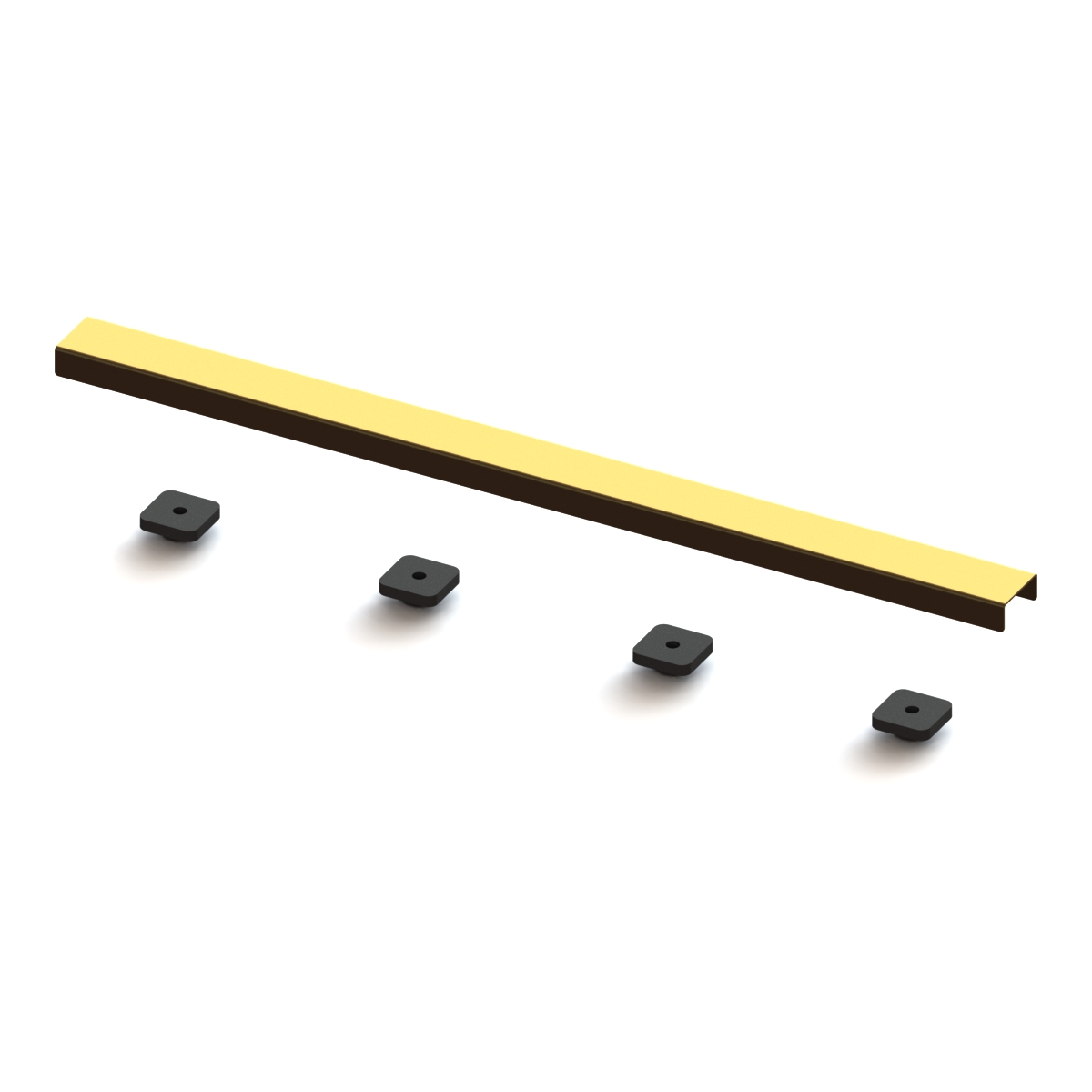 Abacus Elements Linear Waste Cover 600mm – Brushed Brass