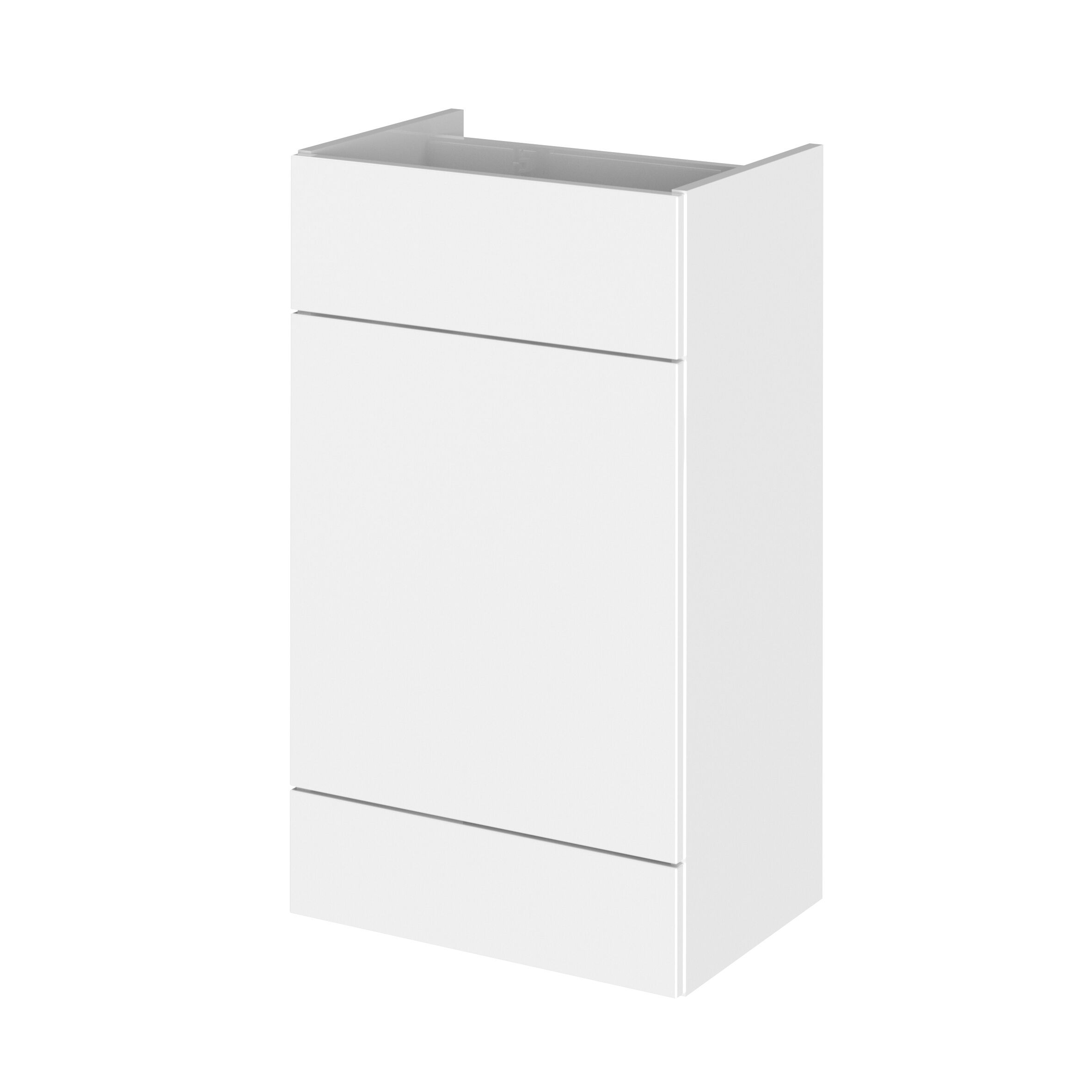 Hudson Reed Fusion Full Depth 500mm Floor Standing WC Unit – Gloss White