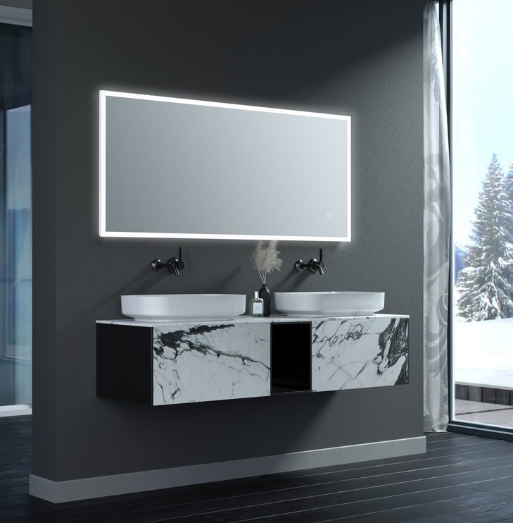 MyBathrooms Rowan Rectangle Edge-Lit LED Mirror 1200x600mm