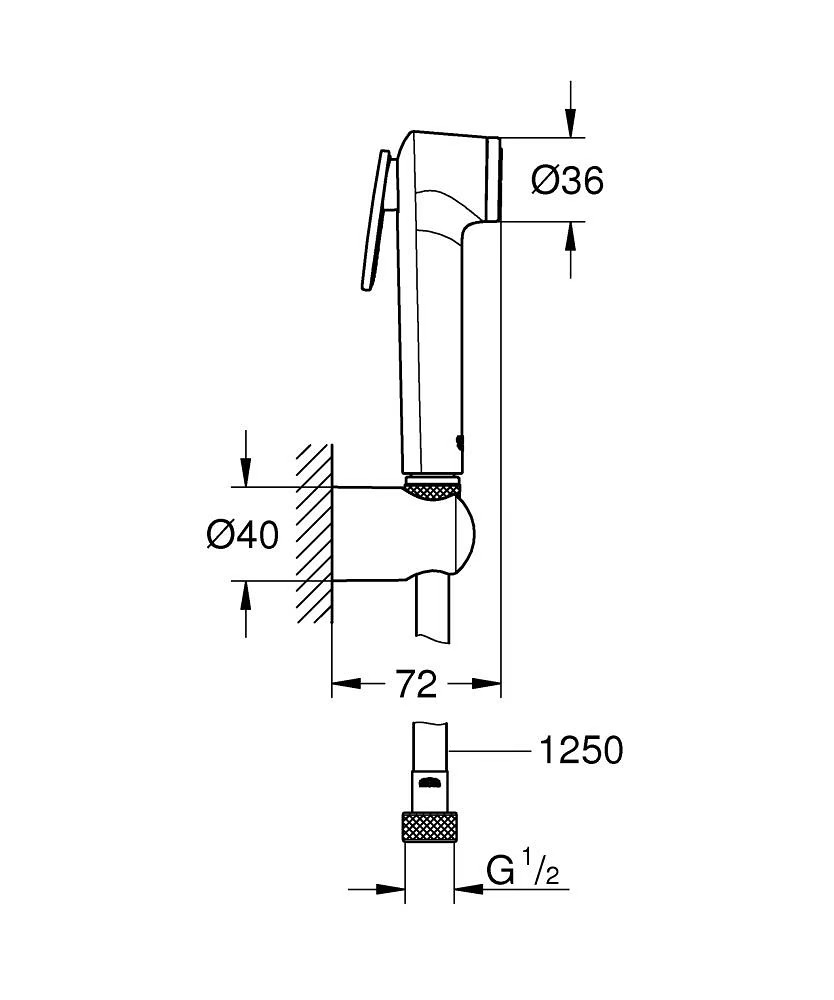 Grohe Tempesta-F Trigger Spray Set – Matt Black