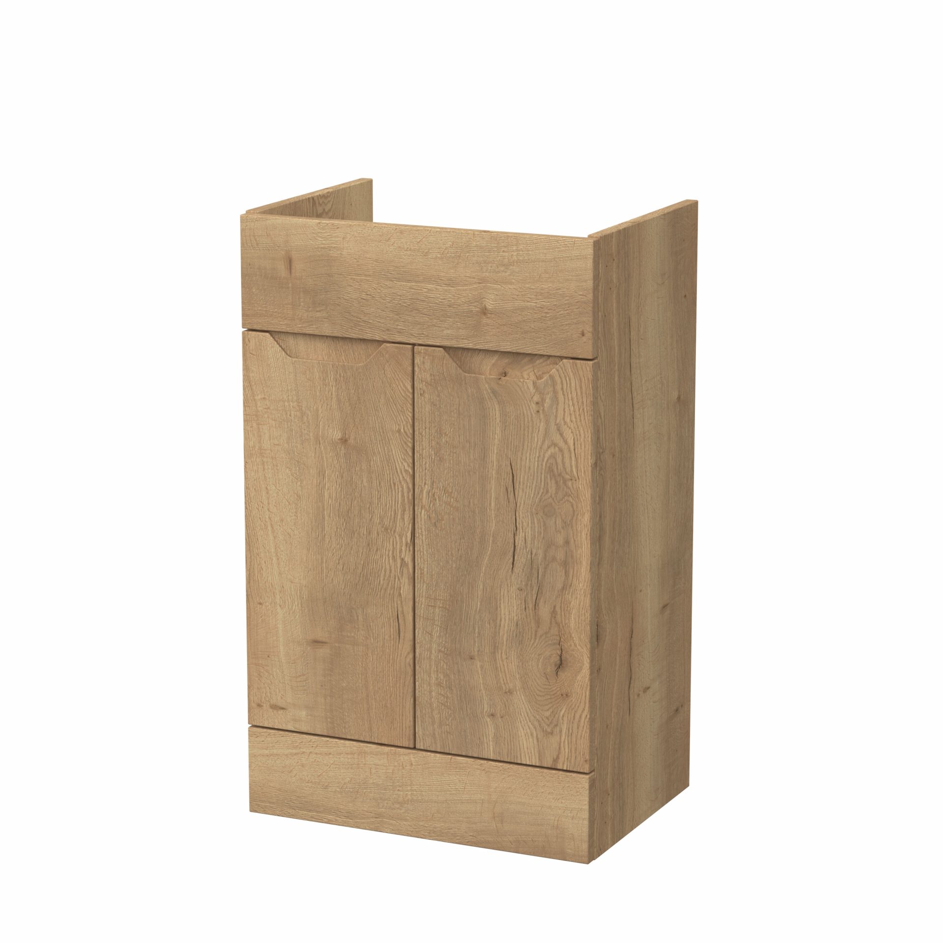Nuie Lux Loave 500mm 2 Door Standard Floorstanding Unit – Autumn Oak