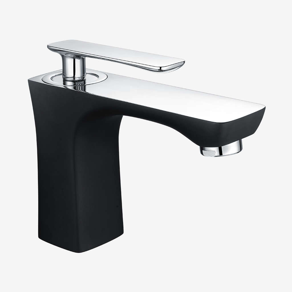 Helston Basin Mono Tap & Waste – Matt Textured Black