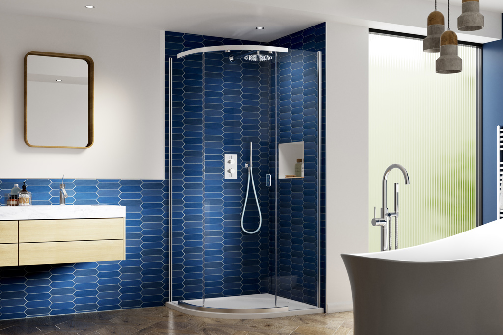 Kudos Pinnacle8 Offset Quadrant Shower Enclosure – Chrome