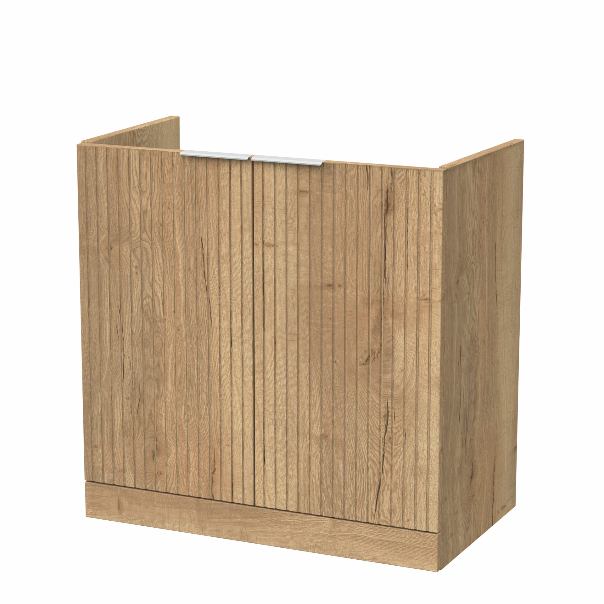 Nuie Lux Flume 800mm 2 Door Floorstanding Vanity Unit – Autumn Oak