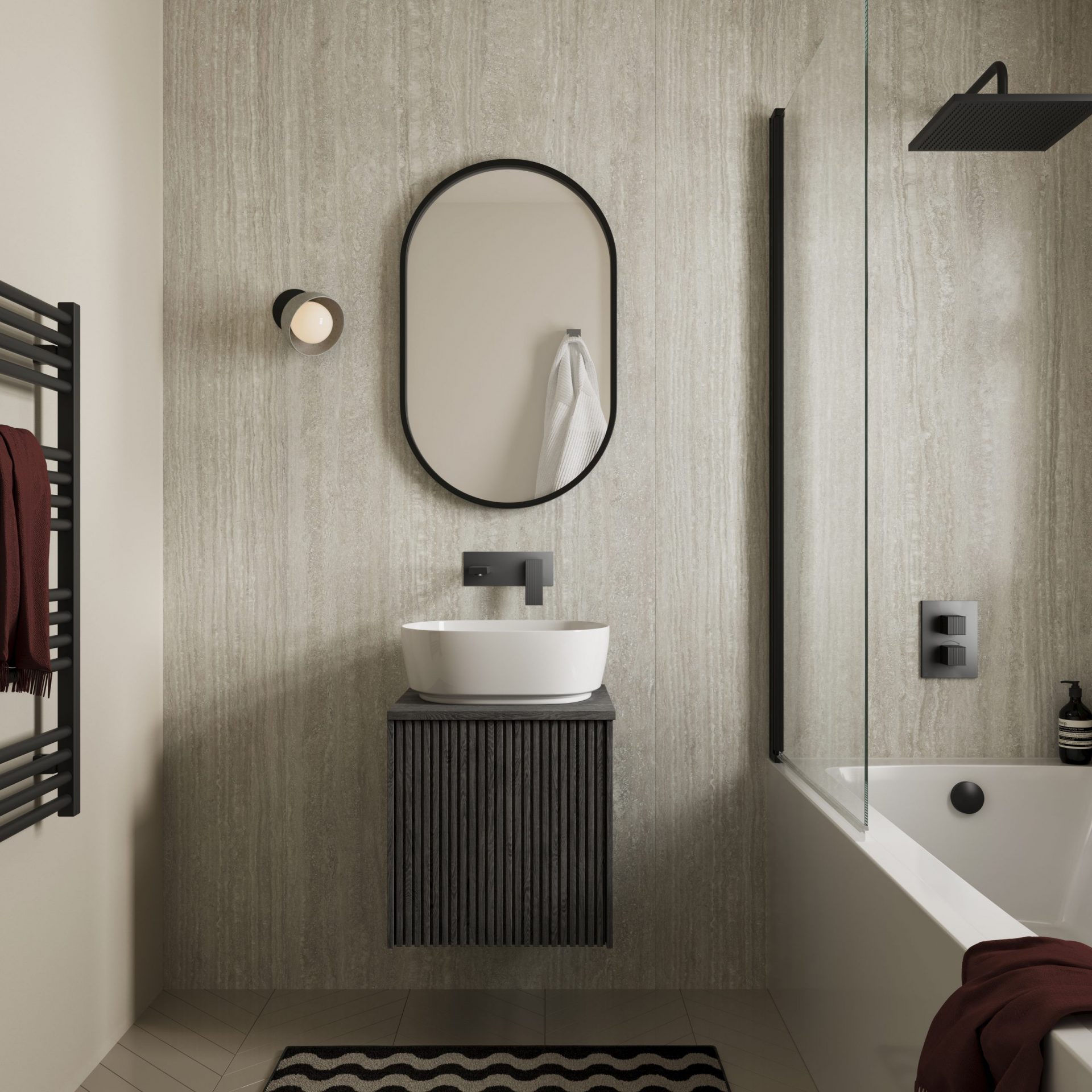 Showerwall Impression Collection Wall Panel – Romano Travertine