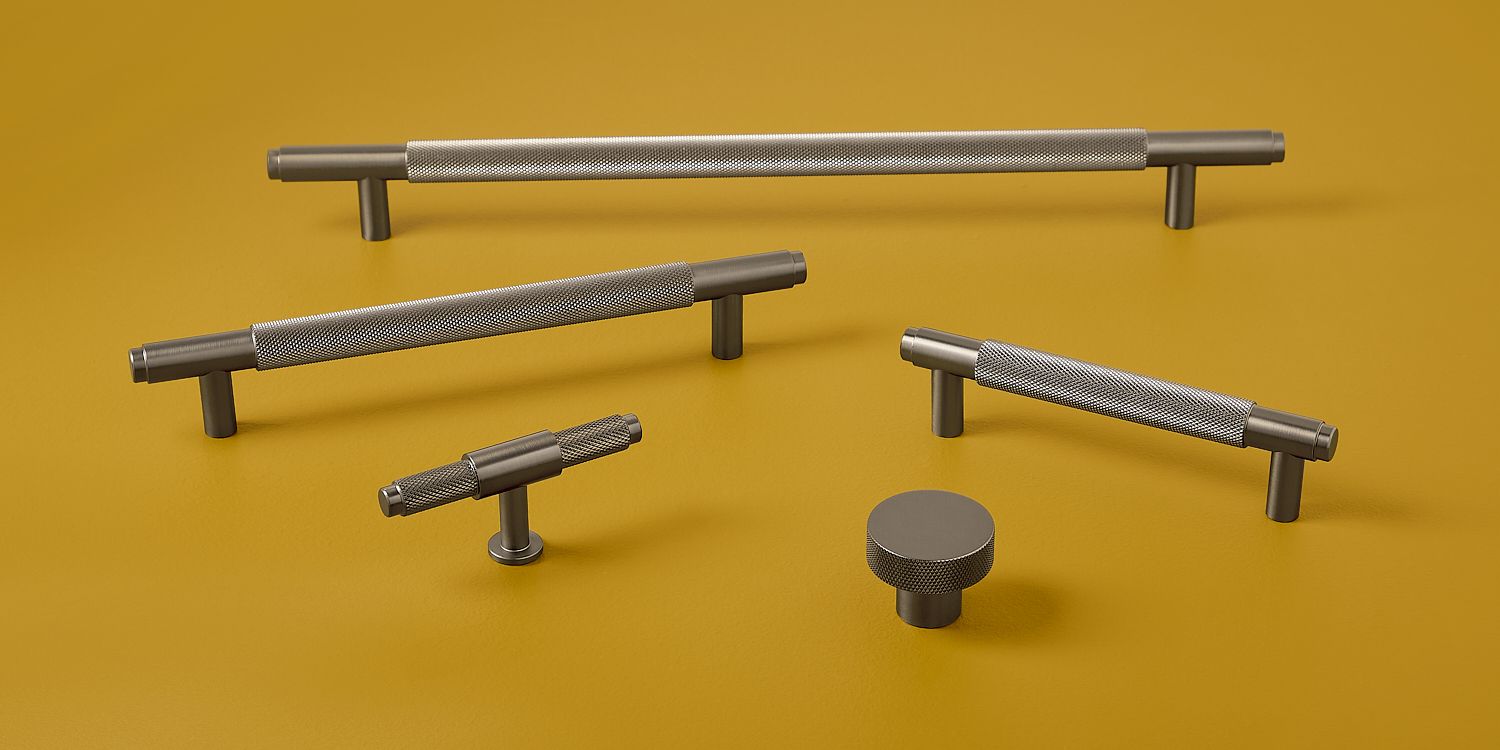 Knurled 250mm Handle - Gunmetal - Get My Taps