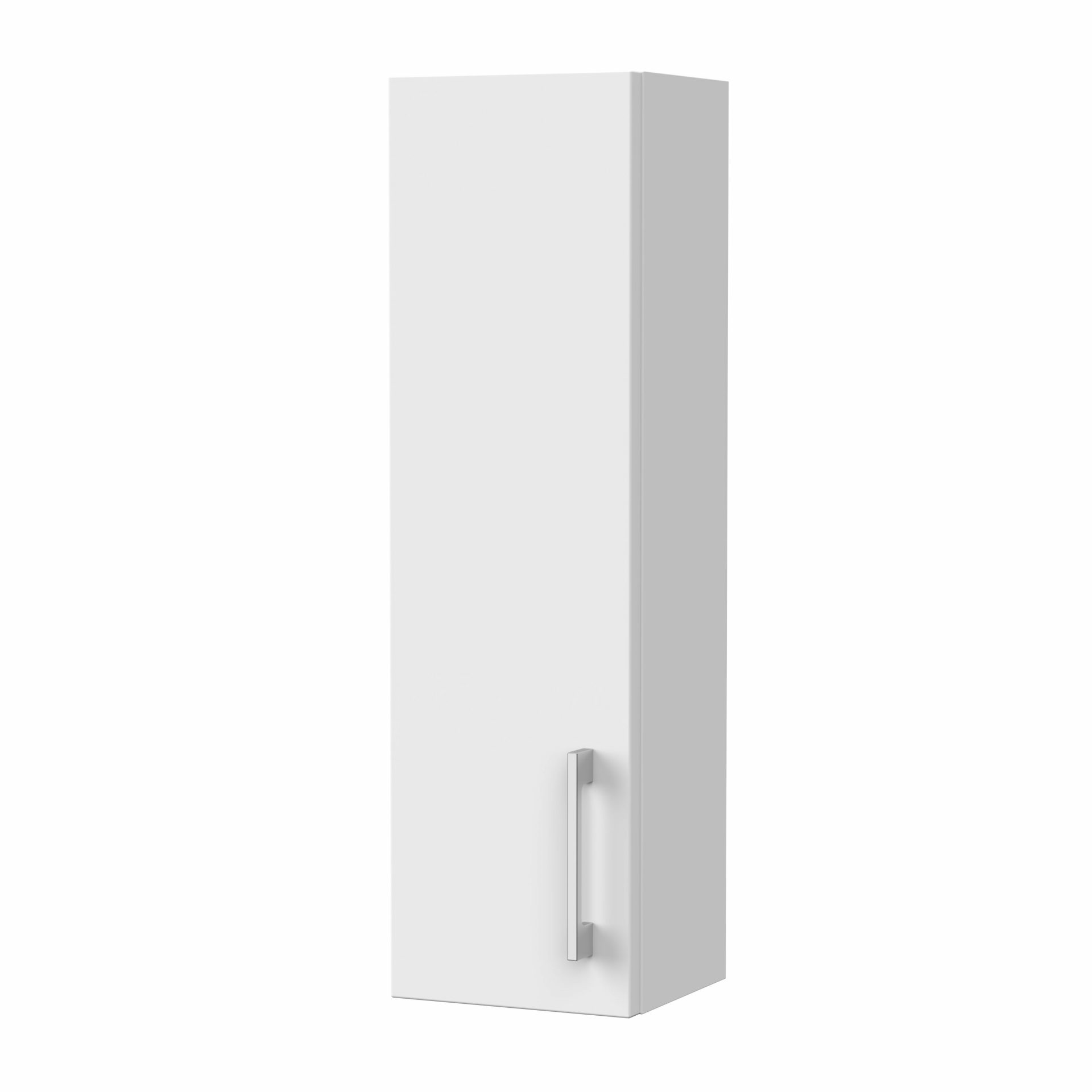 Nuie Lux Krest 200mm 1 Door Wall Hung Cabinet – Matt White