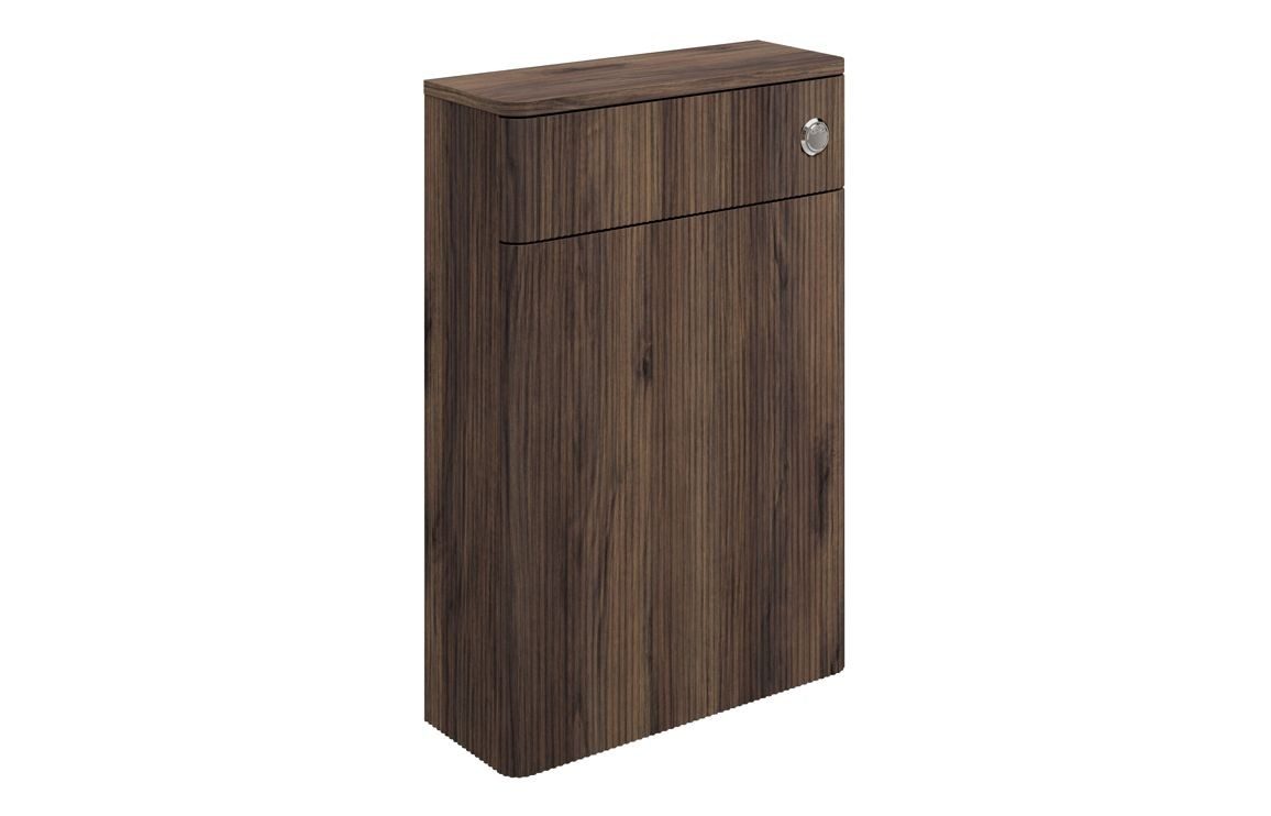 MyBathrooms Clara Fluted 550mm WC Unit – Textured Walnut