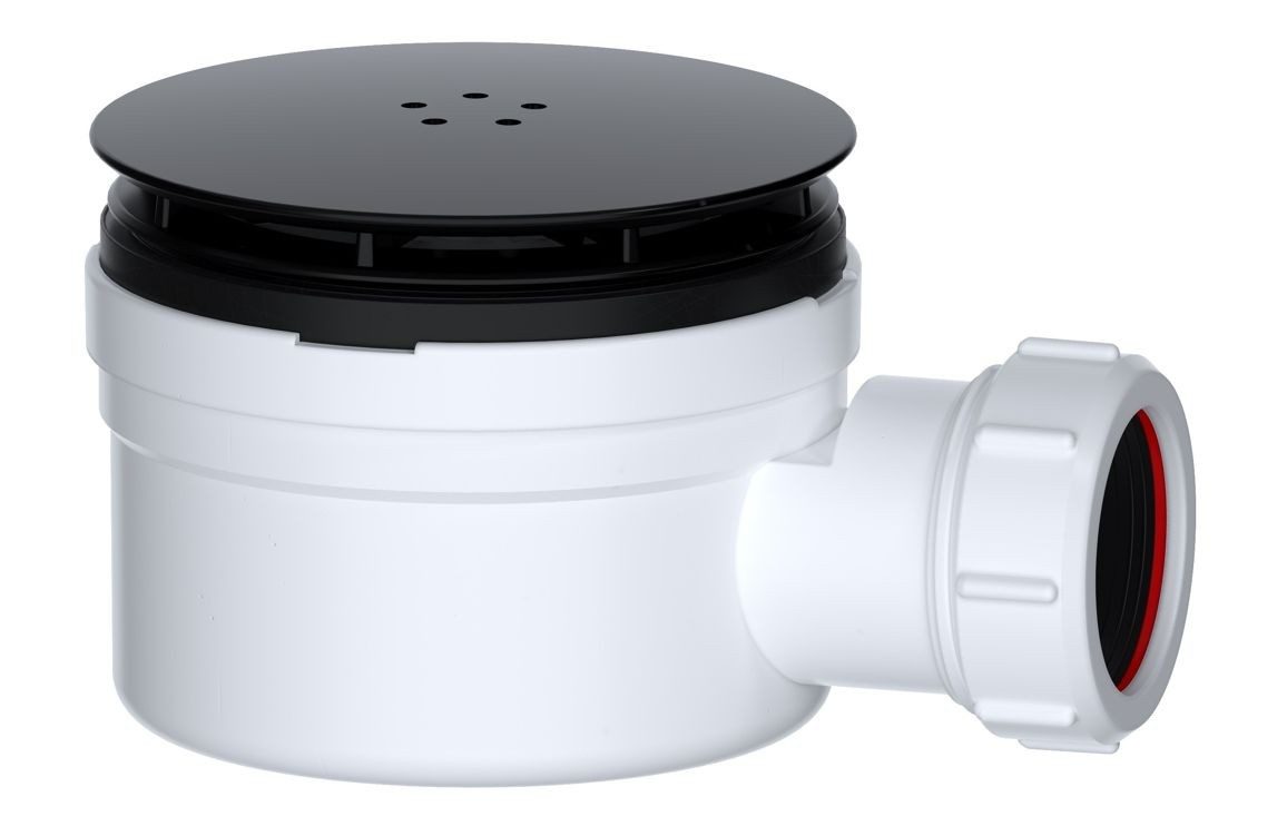 MyBathrooms Optimum 40mm Low Profile Rectangular Tray & Waste – Matt Black