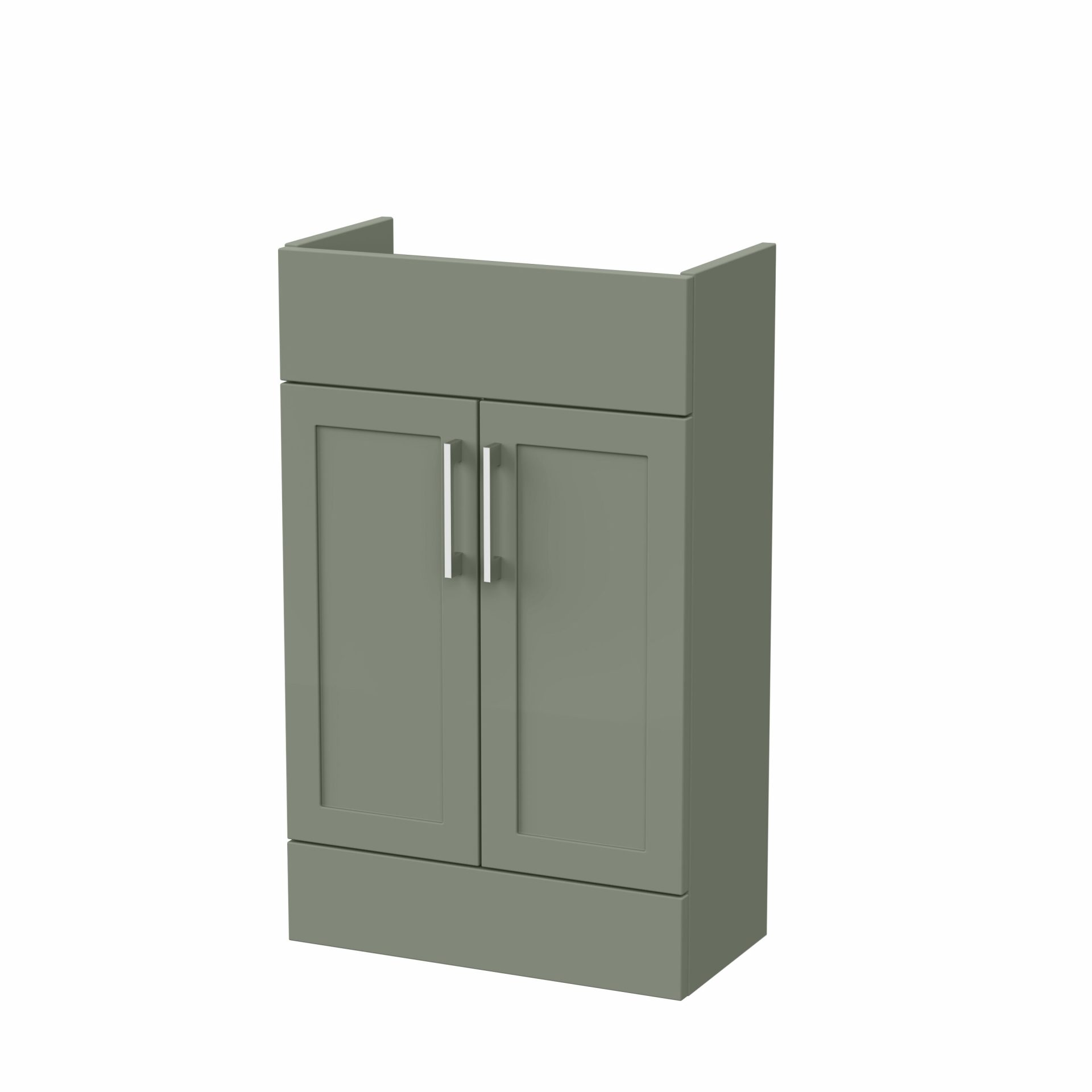 Nuie Lux Fable 500mm 2 Door Slim Floorstanding Unit – Fern Green