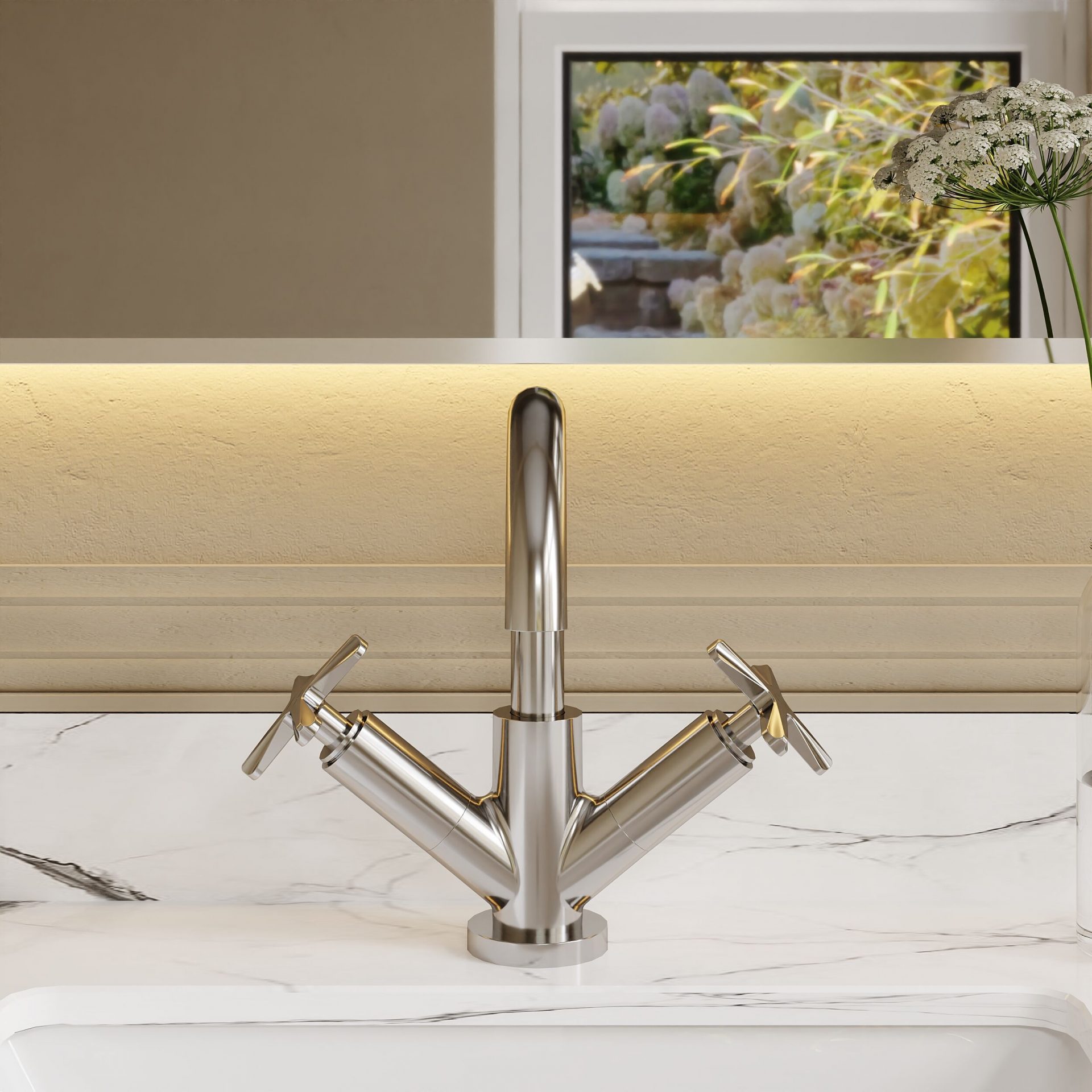 Nuie Aztec Mono Basin Mixer & Waste – Chrome