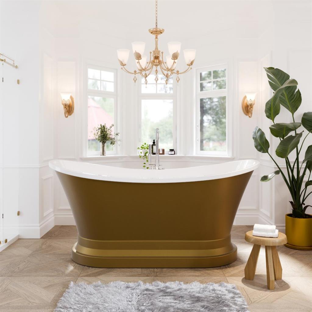 Eastbrook Beaufort Chesham Freestanding Bath & Waste 1524x813mm – Matt Copper