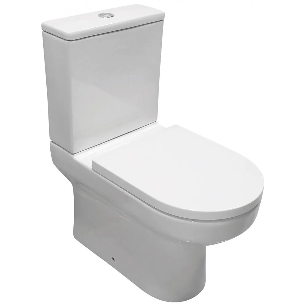 Qualitex Evora Rimless Closed Sided WC & Soft Close Seat