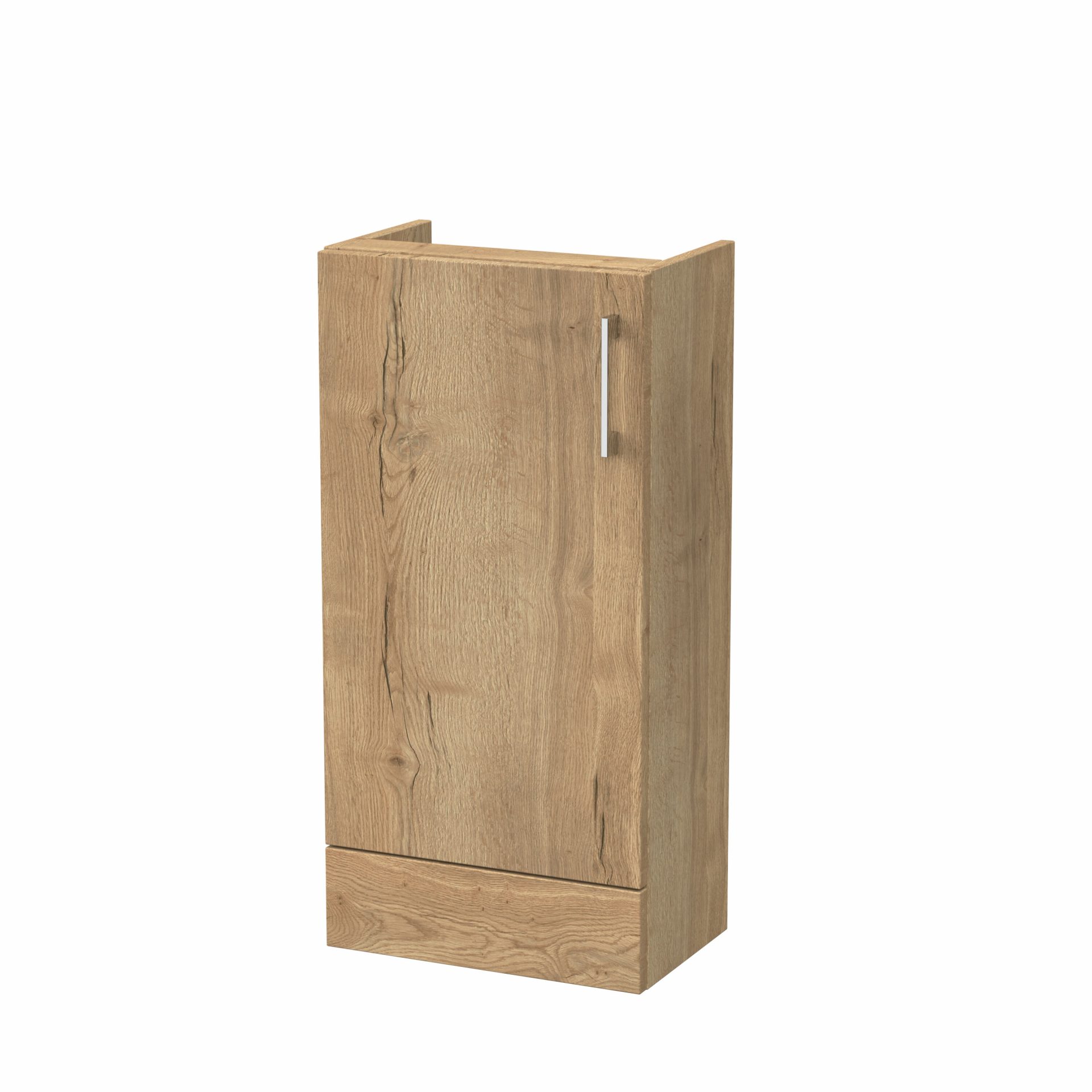 Nuie Lux Krest 400mm 1 Door Slim Floorstanding Base Unit – Autumn Oak