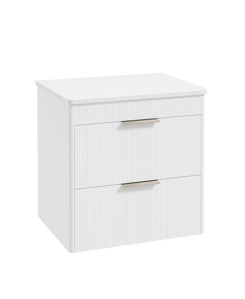 Sonas Reed 600mm 2 Drawer Countertop Wall Hung Unit with Optional Basin – Matt Lakeshore Lily