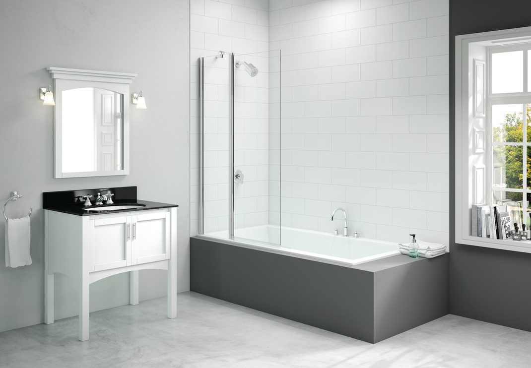 Merlyn 900x1500mm 2-Panel Square Folding Bath Screen 6mm – Chrome