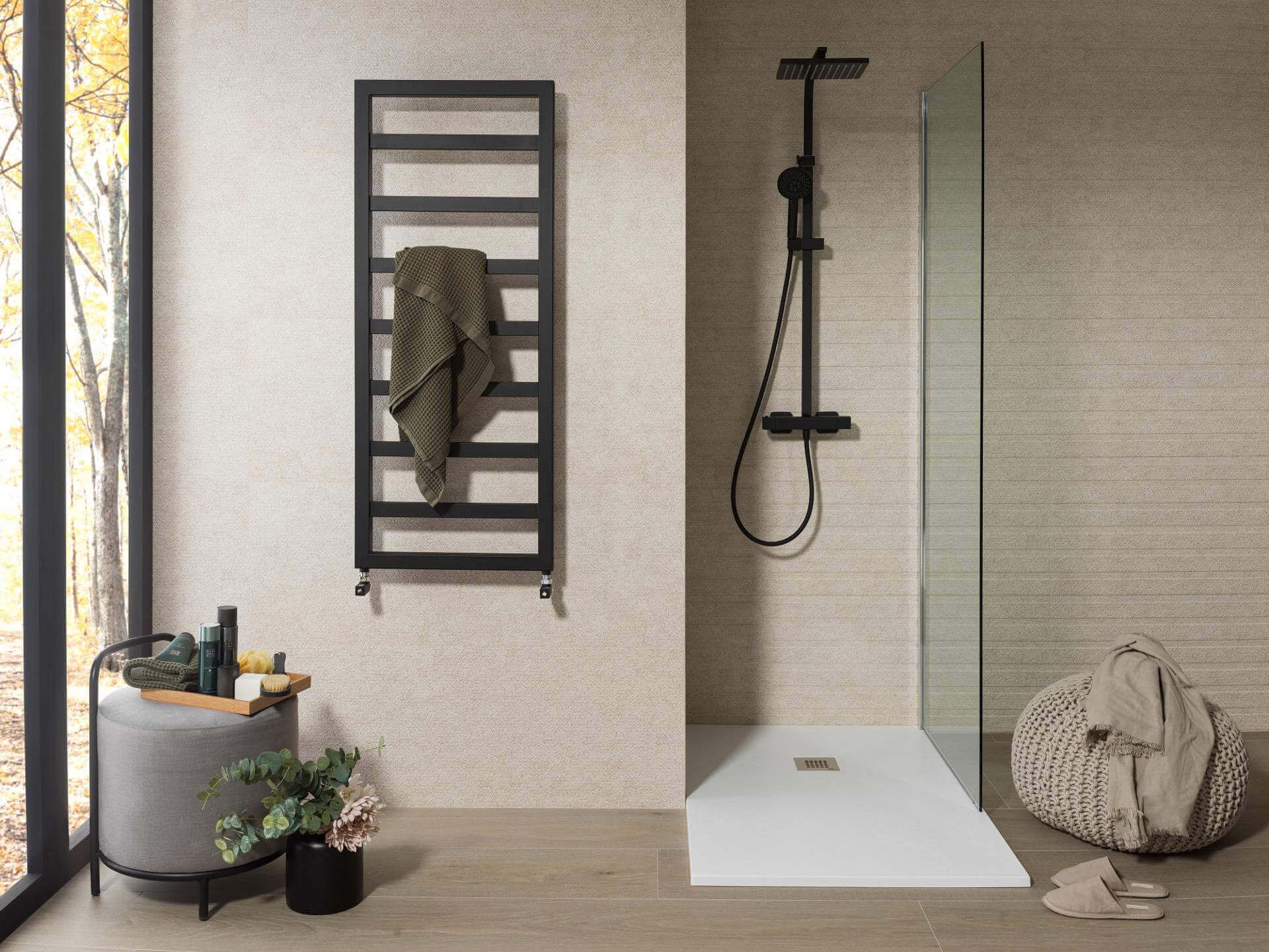 Porcelanosa Noken Square Radiator 530x1300mm – Black