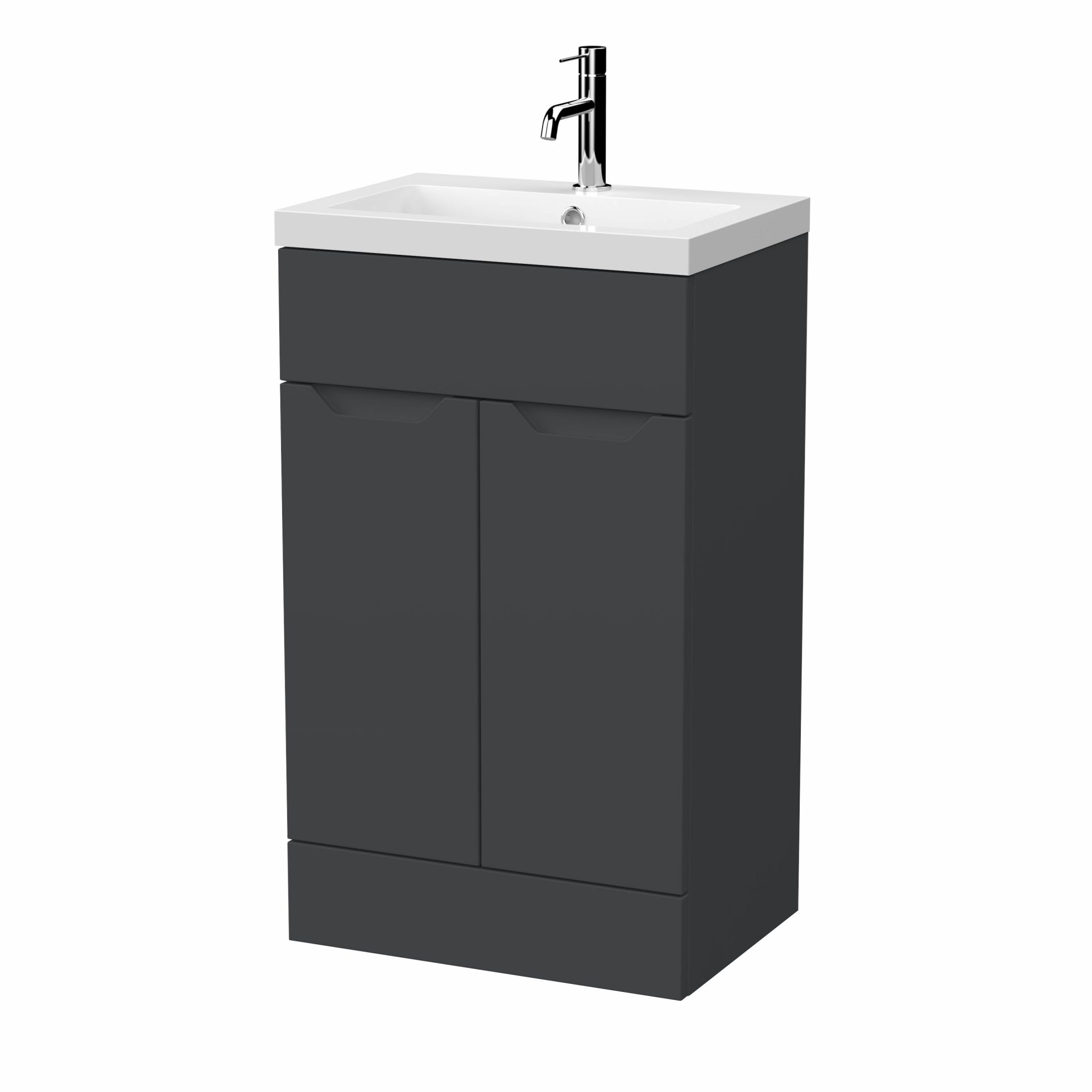 Nuie Lux Loave 500mm 2 Door Standard Floorstanding Unit – Soft Black