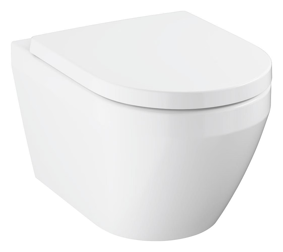 Grohe Euro Ceramic Rimless Wall Hung Pan & Soft Close Seat
