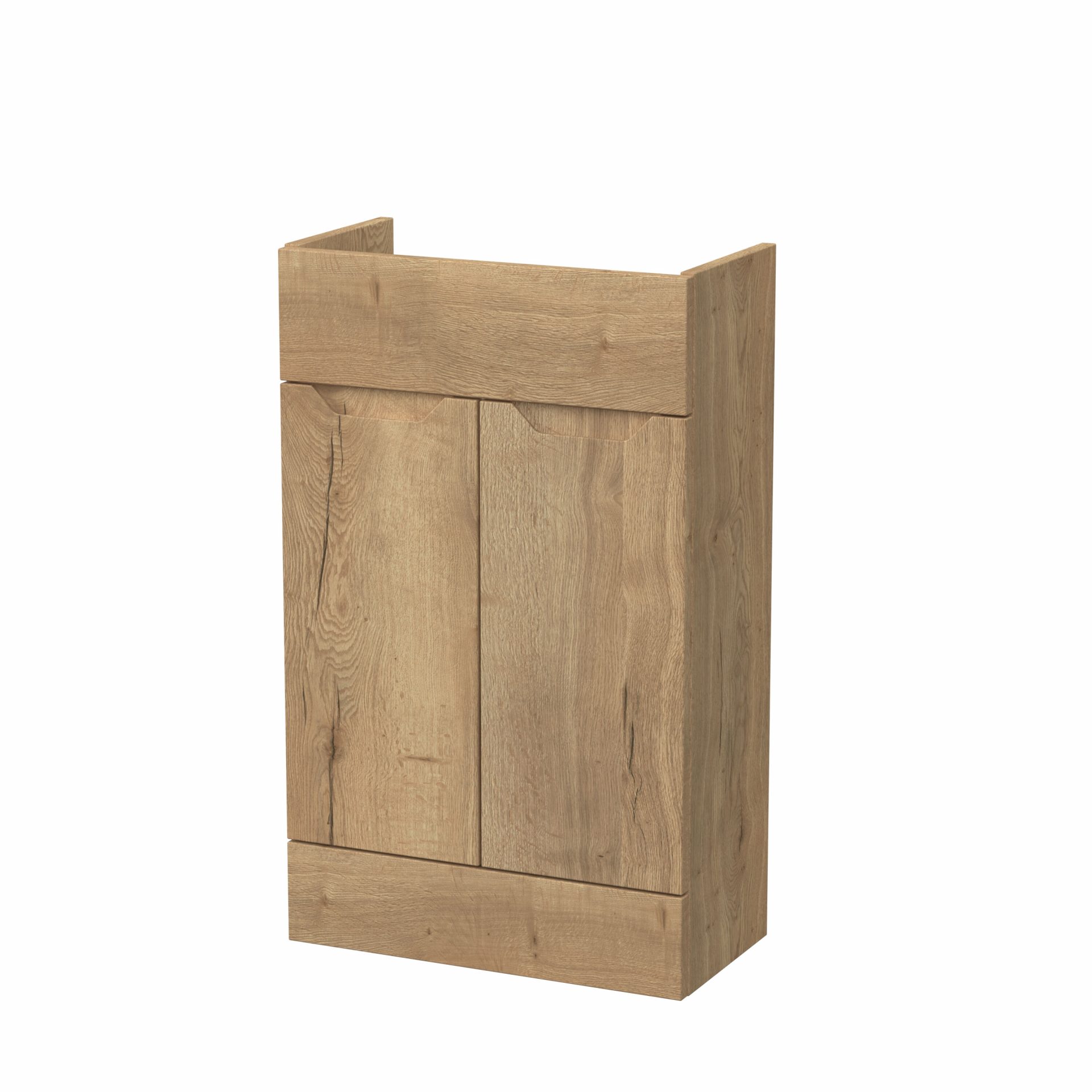 Nuie Lux Loave 500mm 2 Door Slim Floorstanding Unit – Autumn Oak